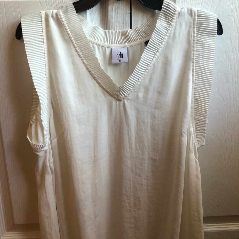 Cabi white ruffle top